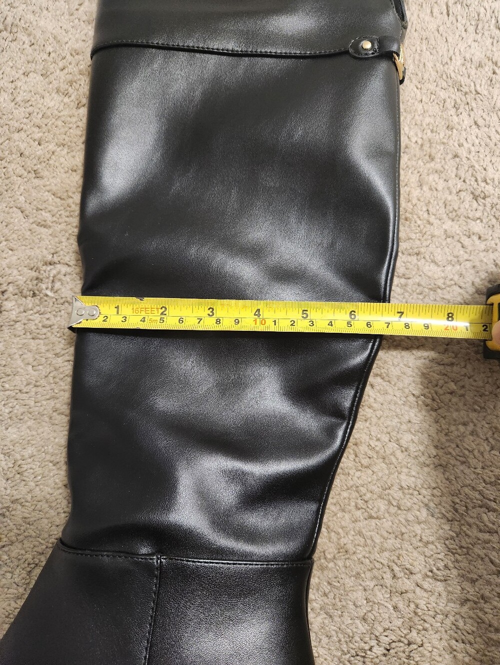 NWT Liz Claiborne LC Dover Black Knee High Faux Leather Boots Women's Size 7M - Picture 12 of 15